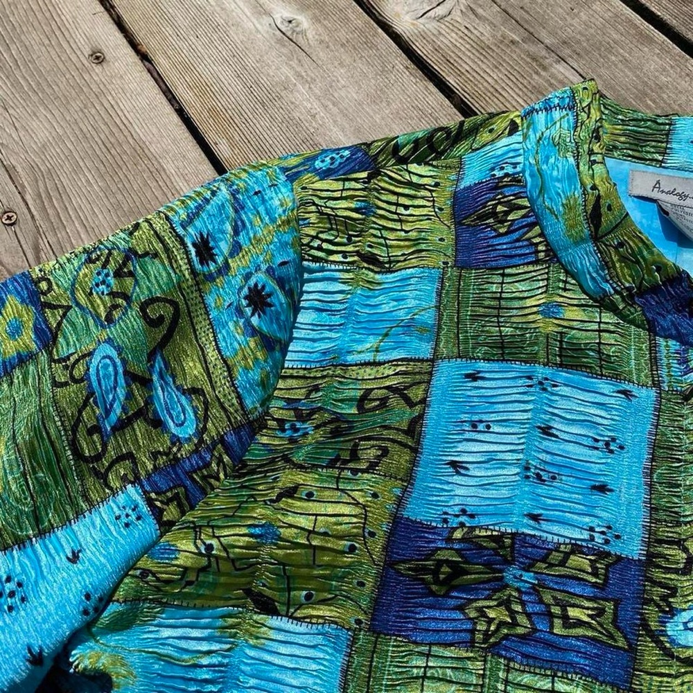 Analogy earth toned patchwork patterned jacket - image 2